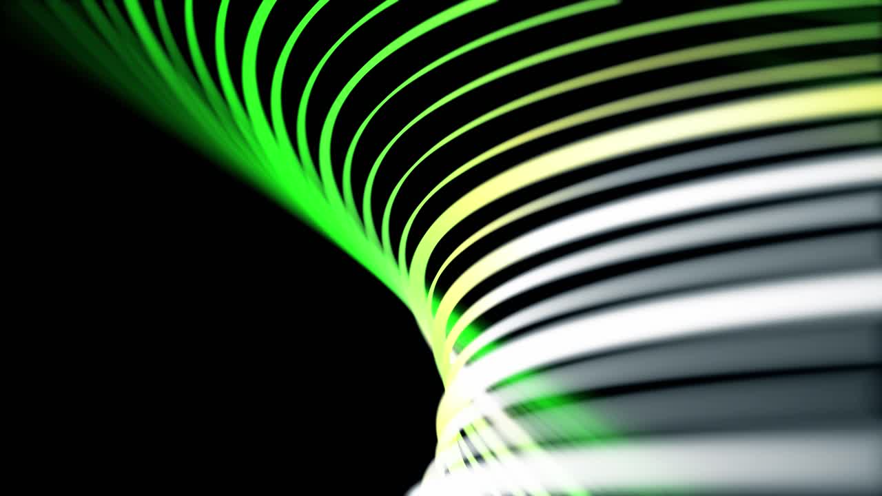 Linee luminose verdi astratte