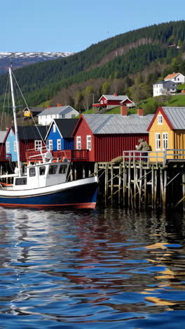 Colorful Fishing Village in Norway