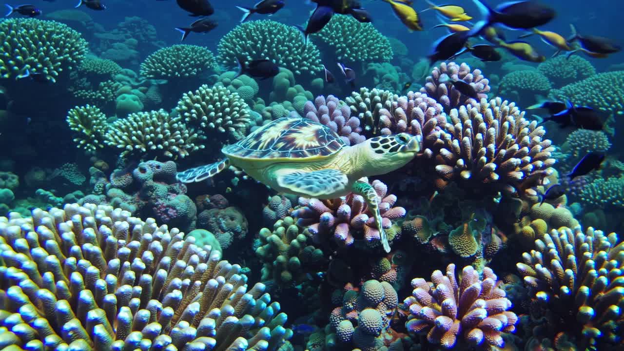 珊瑚礁上的海