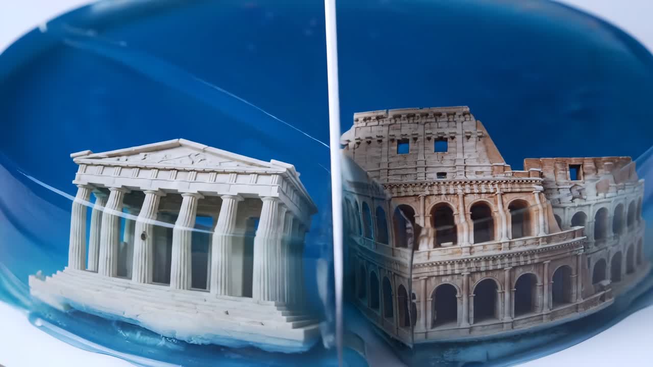 Parthenon and Colosseum Replicas