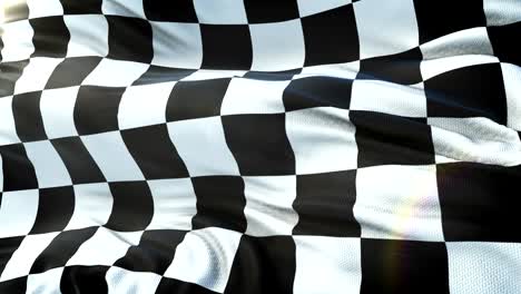 checkered flag waving on sun. seamless loop with highly detailed fabric texture. loop ready in 4k resolution.