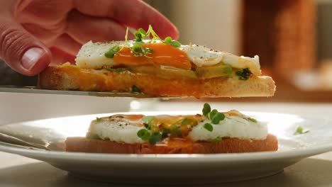 poached eggs on avocado toast