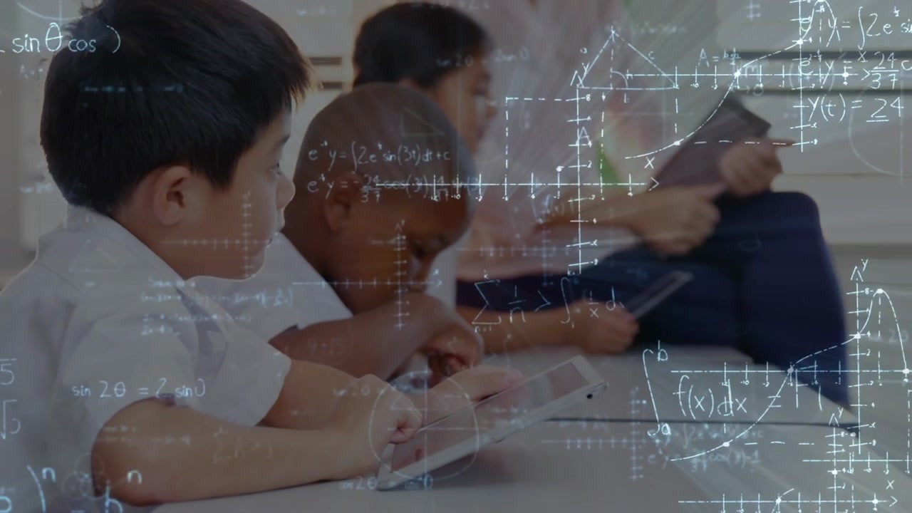 Animation of mathematical equations over schoolchildren learning
