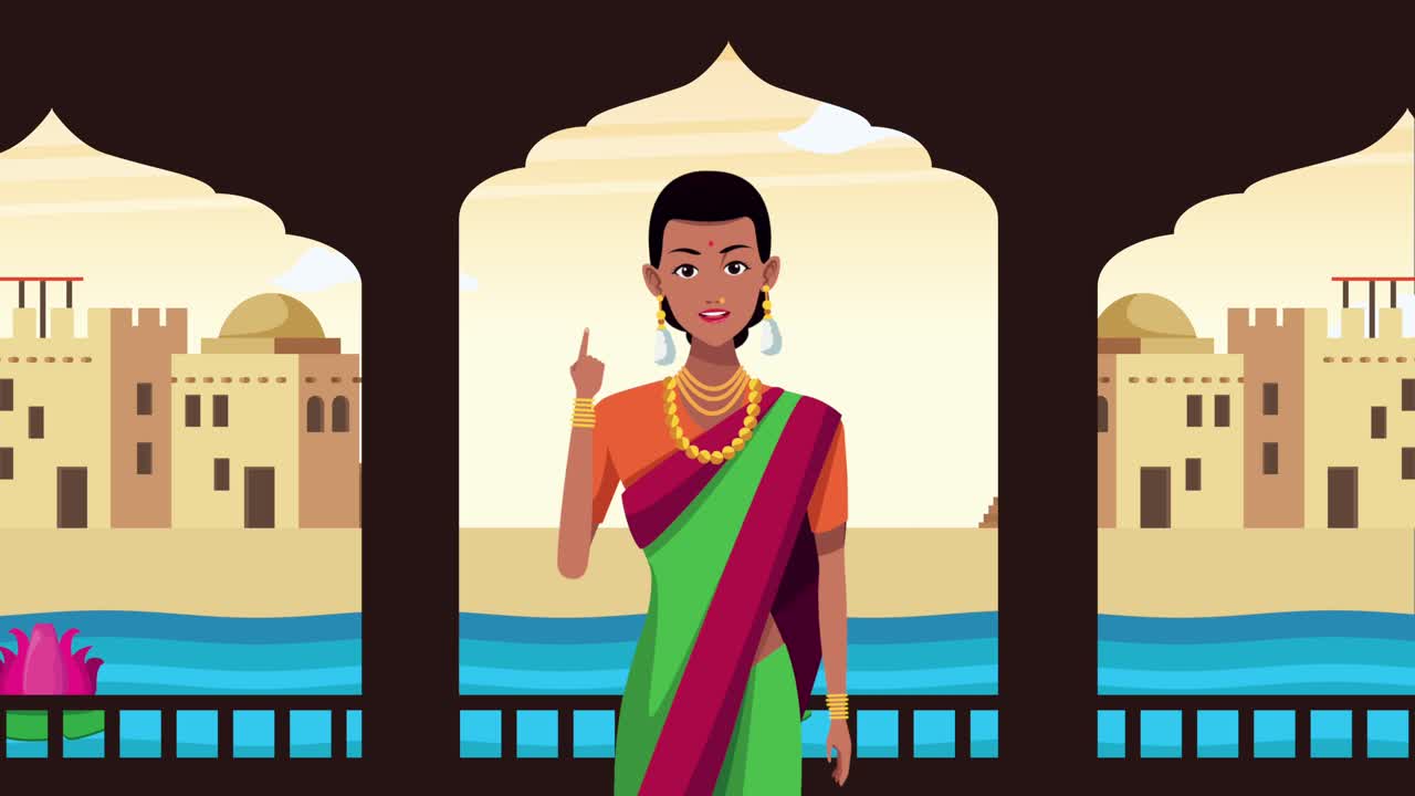 india celebration day with woman