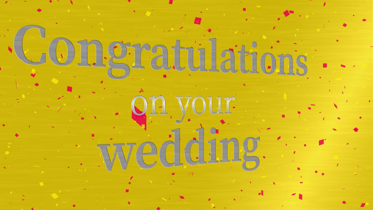 Congratulations on your wedding message text animation motion graphics