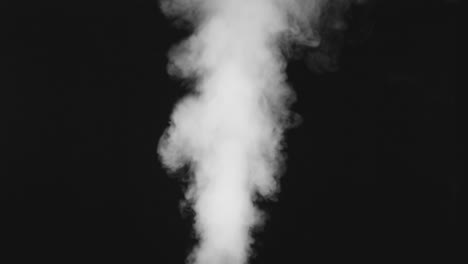 thick smoke on black background