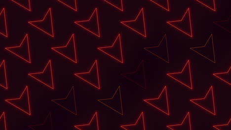 Ein-Neonrotes-Dreieck-Auf-Schwarzem-Hintergrund