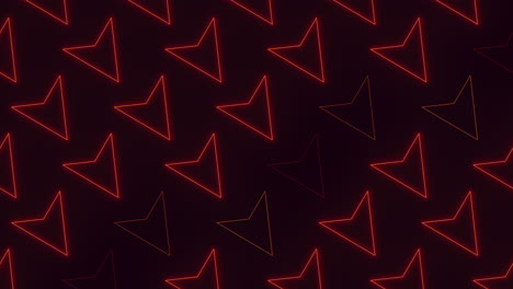 a neon red triangles on a black background