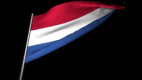 netherlands flag , realistic 3d animation of waving flag. netherlands flag waving in the wind. national flag of netherlands. seamless loop animation. 4k high quality, 3d render