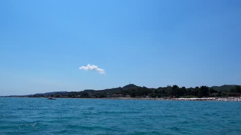 Lovely view in the Sea from paddle boat