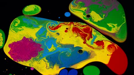 abstract liquid paint art