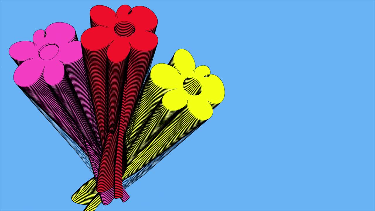 animación de un ramo de flores