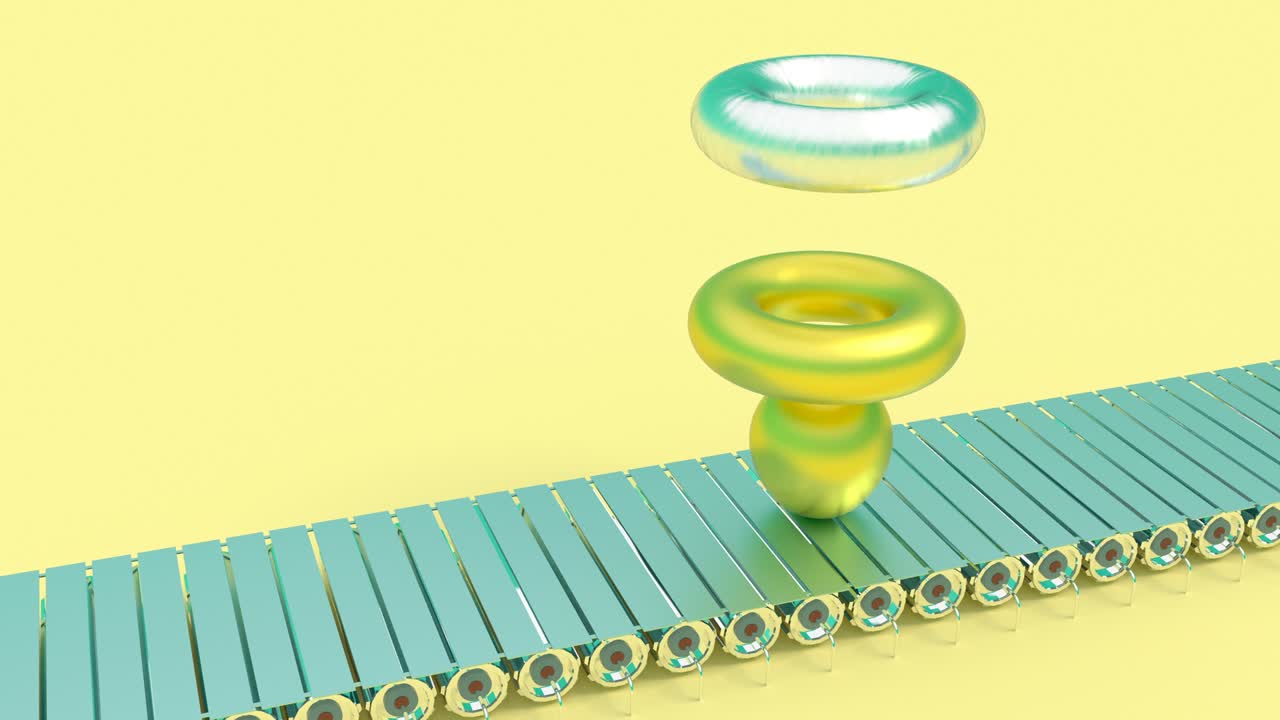 부드러운 신체 물리학 3d 슬로 모션 1000fps 무질서한 루프 4k