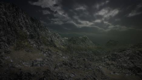 huge dark clouds over scottish highlands