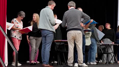teamwork practice, artistic community, learning lines, show rehearsals