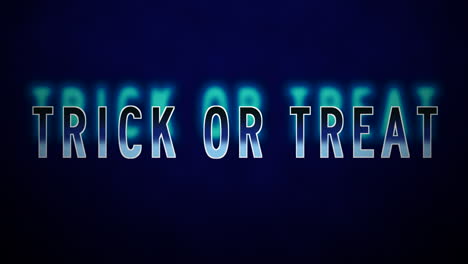 trick or treat on blue dark space