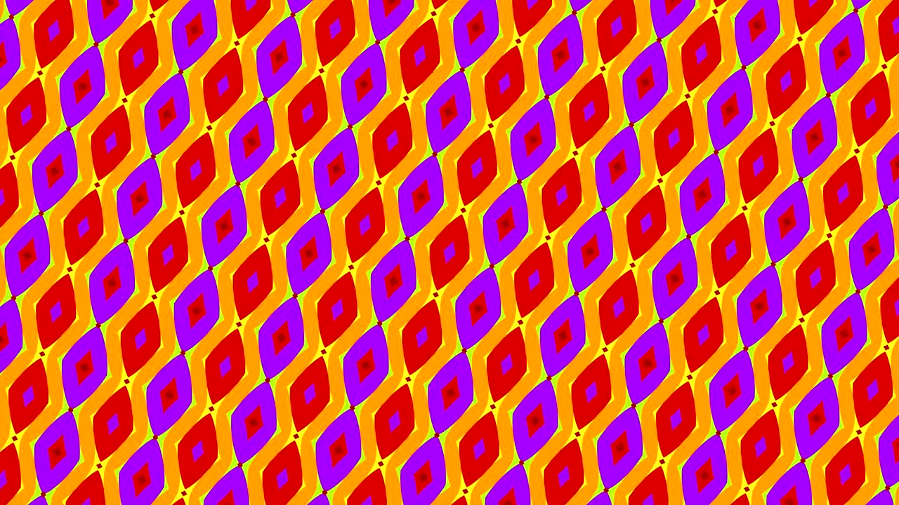 Graphic pattern that changes color as it rotates to the left