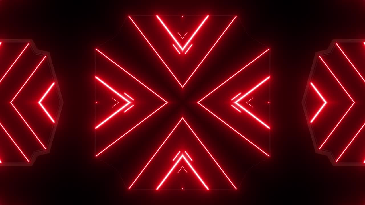 bucles de vj geométricos rojos abstractos