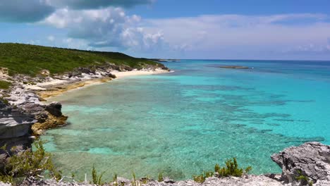 beautiful beach scene in exuma bahamas