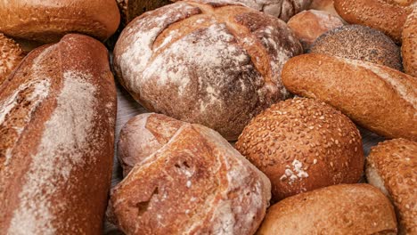 Freshly-baked-natural-bread-is-on-the-kitchen-table.