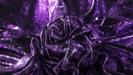 close-up view of a purple iridescent fabric