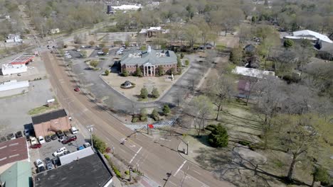 olive branch, mississippi city hall with drone video moving forward