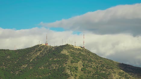 antenna complex on the hills over benalmadena, andalusia, spain