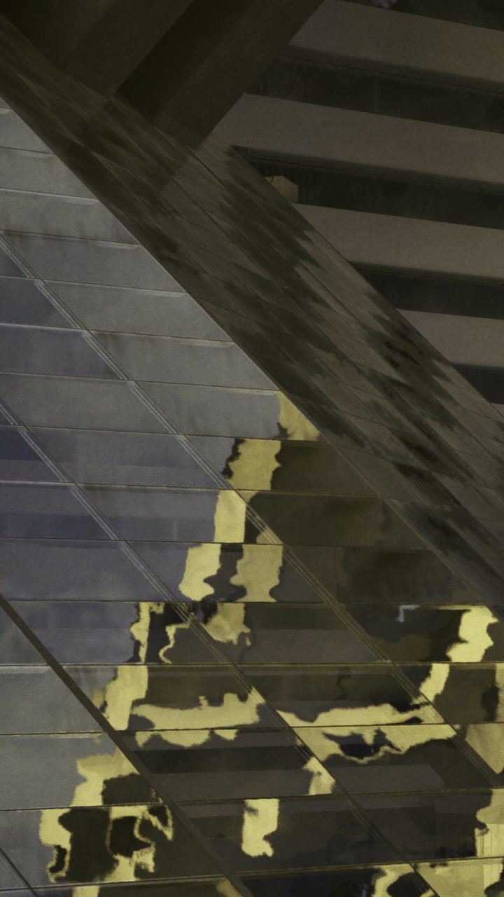 Reflections of architecture and nature in harmony during a bright midday