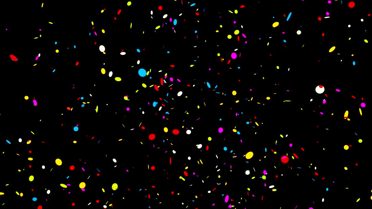 검은색 배경 에 있는 다채로운 콘페티