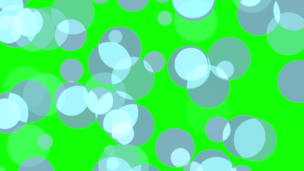 Green background with moving circles