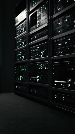 server rack in a data center