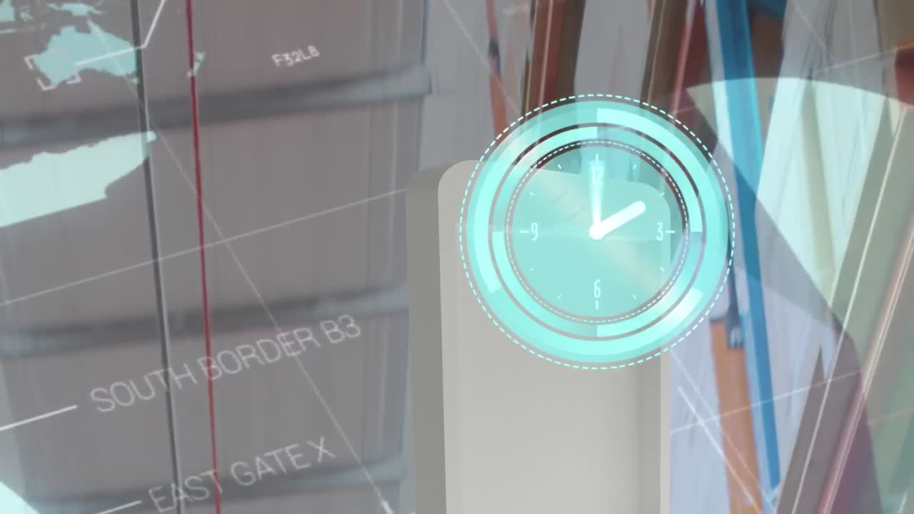 animación de las estadísticas de reloj y el procesamiento de datos financieros