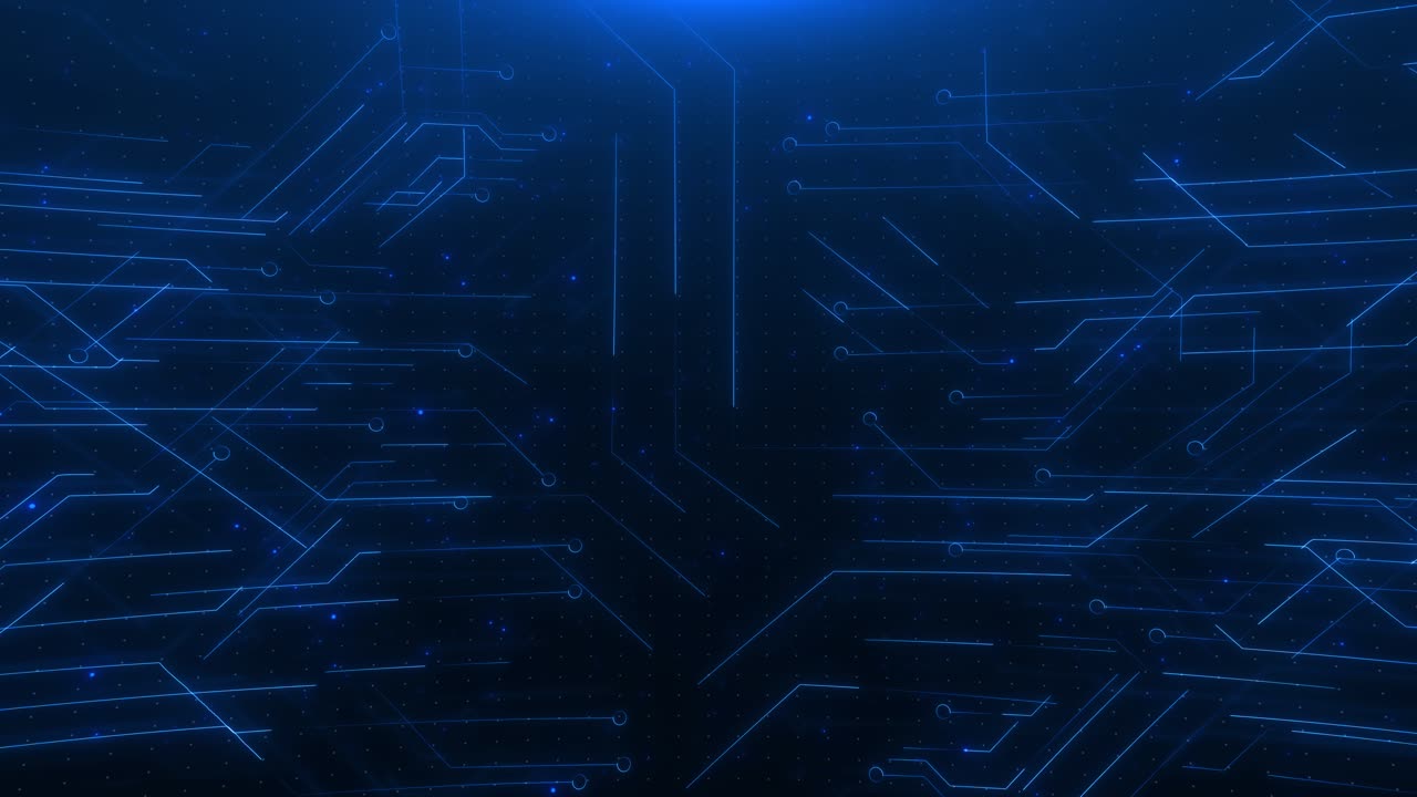 Digital technology background circuit board data moving cpu high tech artificial intelligence ai