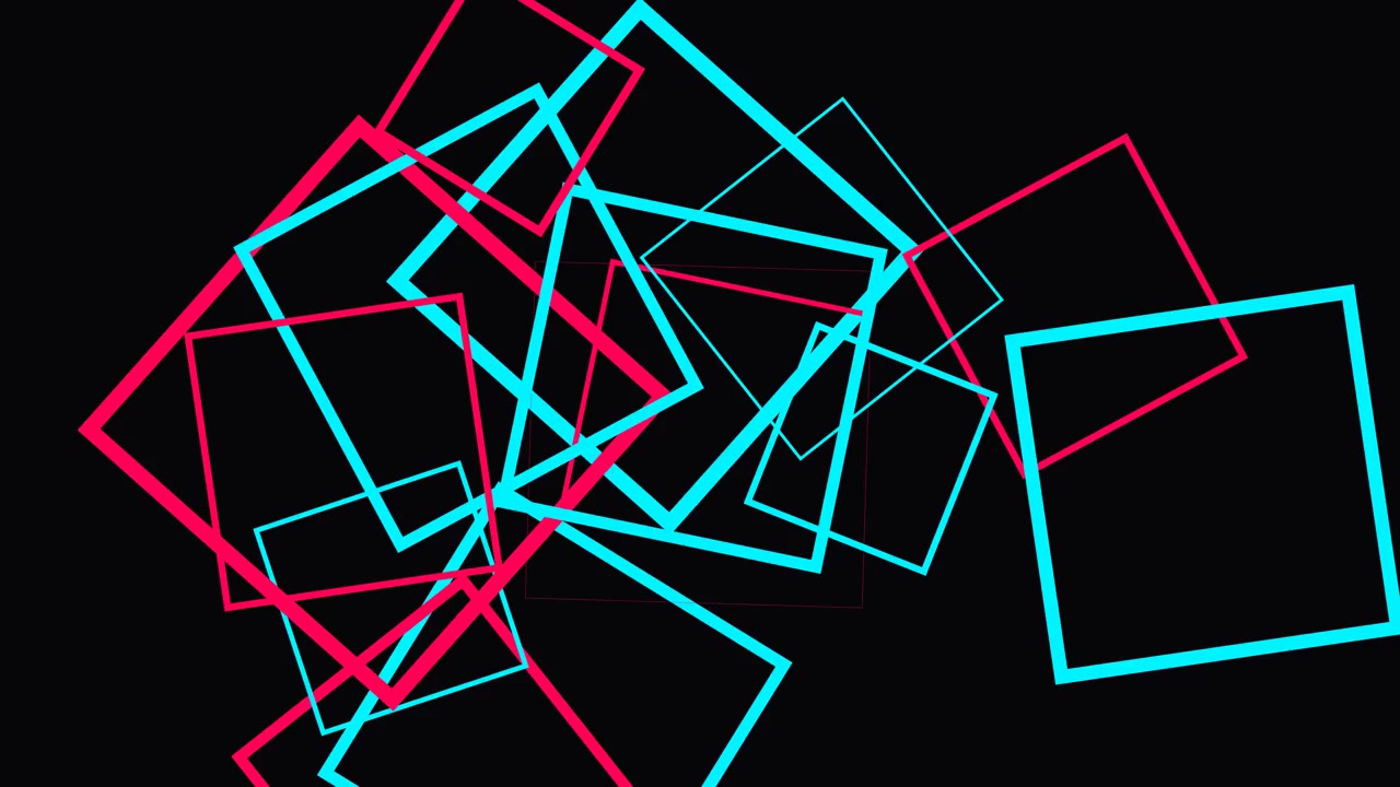 Abstract Motion Graphics Featuring Geometric Shapes and Concentric Circles