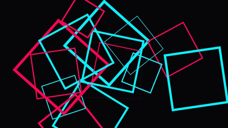 Abstract Motion Graphics Featuring Geometric Shapes and Concentric Circles