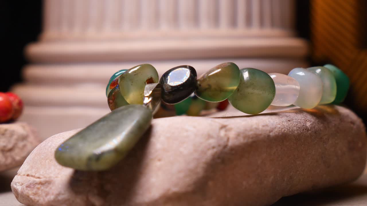 Gemstone Bracelet on Stone