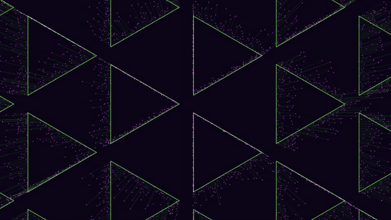 Symmetrical black and white pattern composed of triangles. Each triangle is formed by three smaller ones in a zigzag layout, creating a visually captivating design