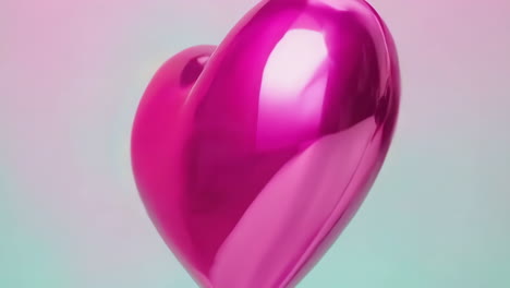 a shiny pink heart
