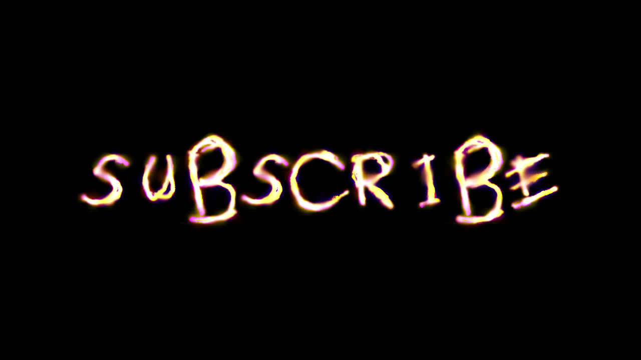 Glowing 'Subscribe' Text Written with Light Trails on Black Background