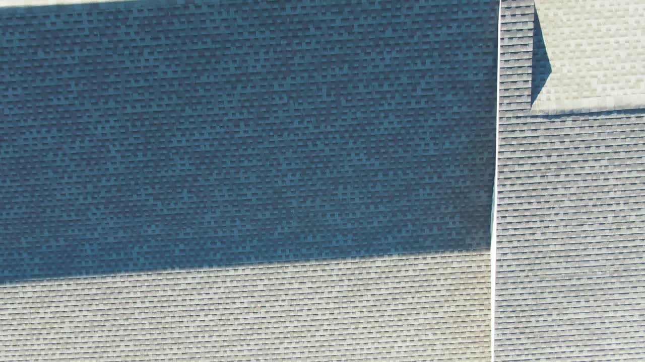 Rooftop texture of private home, aerial top down view