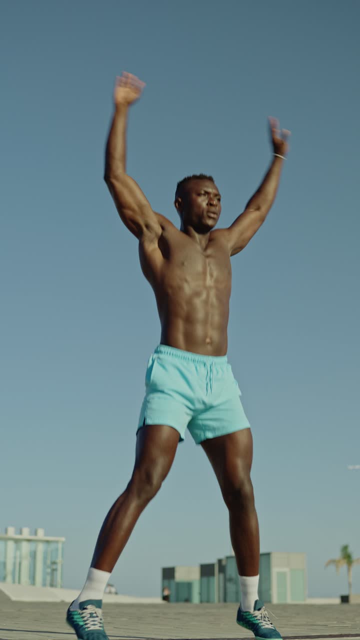 Athlete Exercising Outdoors