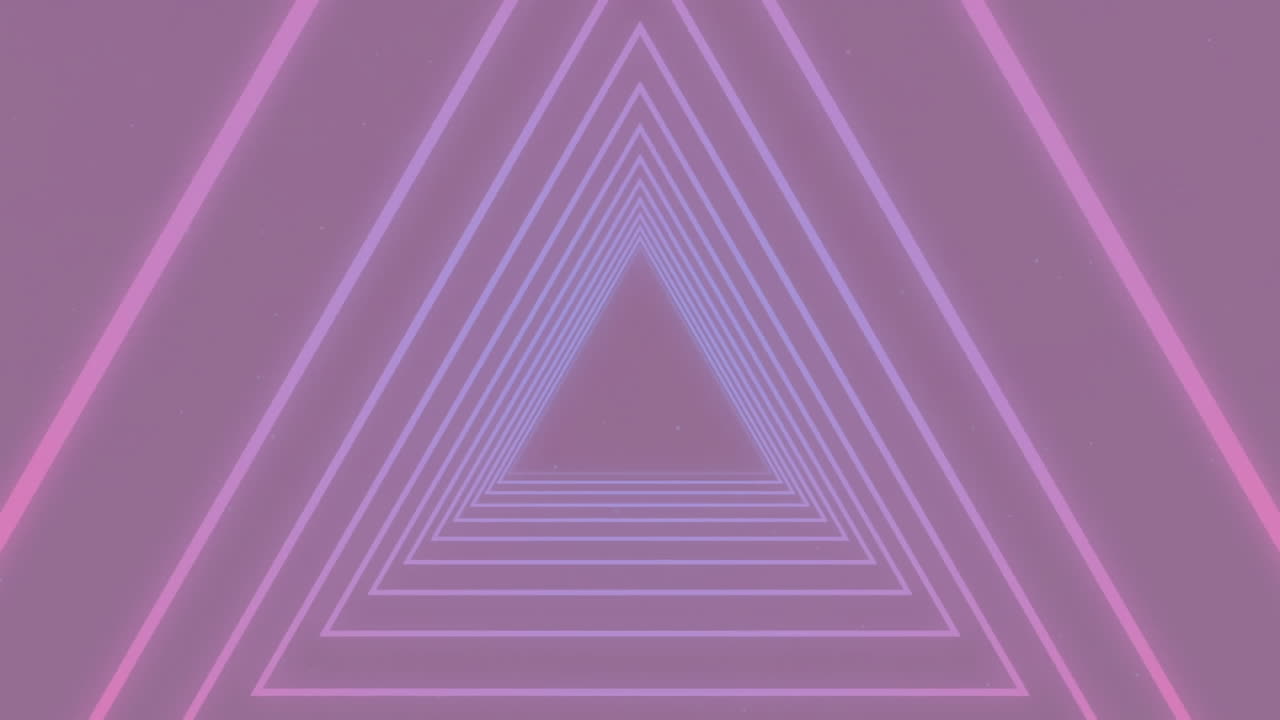 animación de un túnel brillante de neón sobre un fondo púrpura