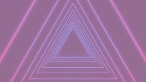 animación de un túnel brillante de neón sobre un fondo púrpura