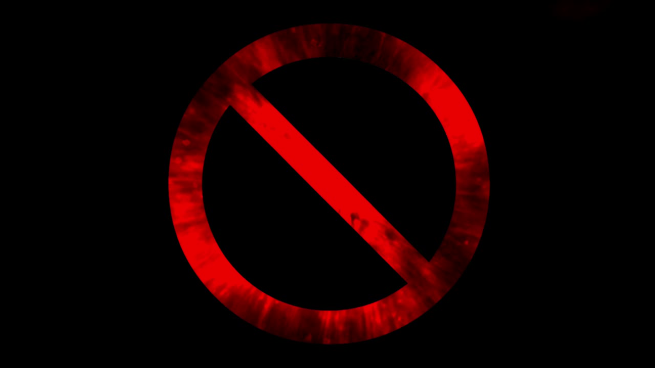 Forbidden sign animation
