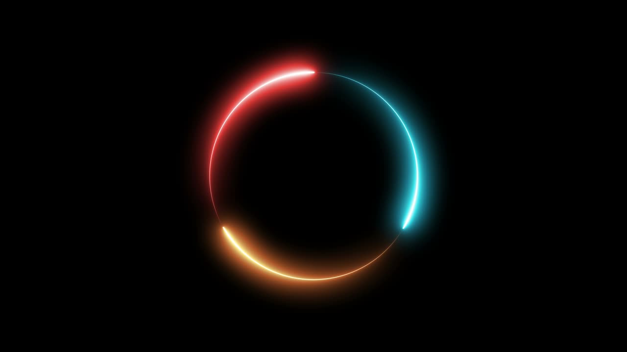 abstracto círculo de color neón fondo sin costuras