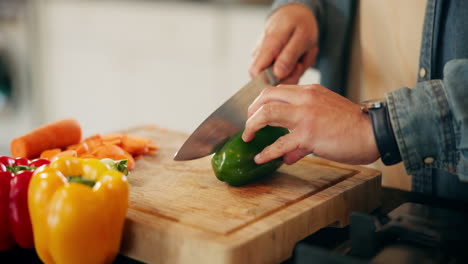 chopping vegetables