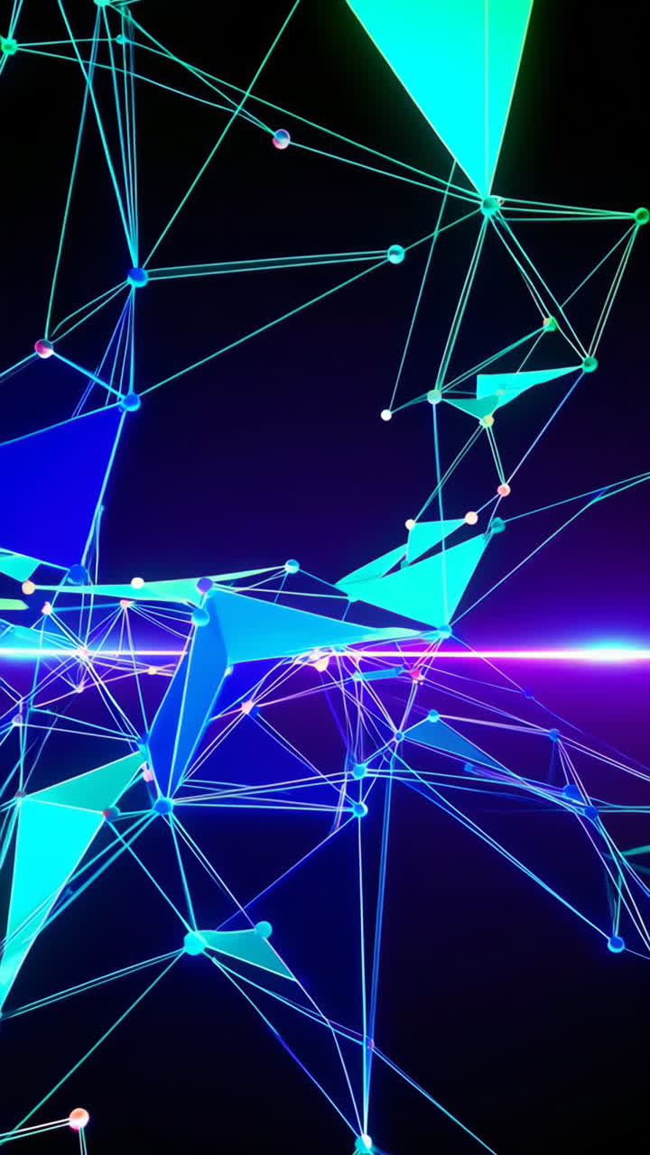 Abstract Neon Geometric Network