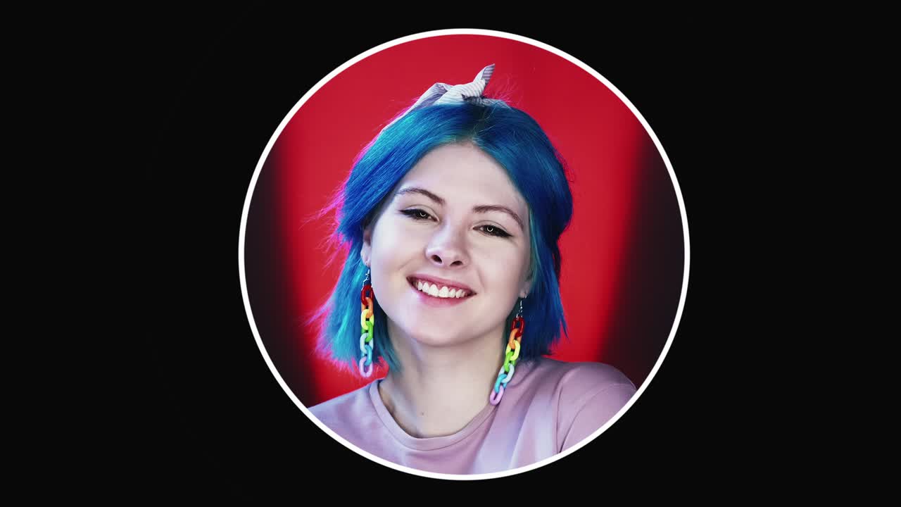 mujer feliz vida optimismo sonriente modelo avatar