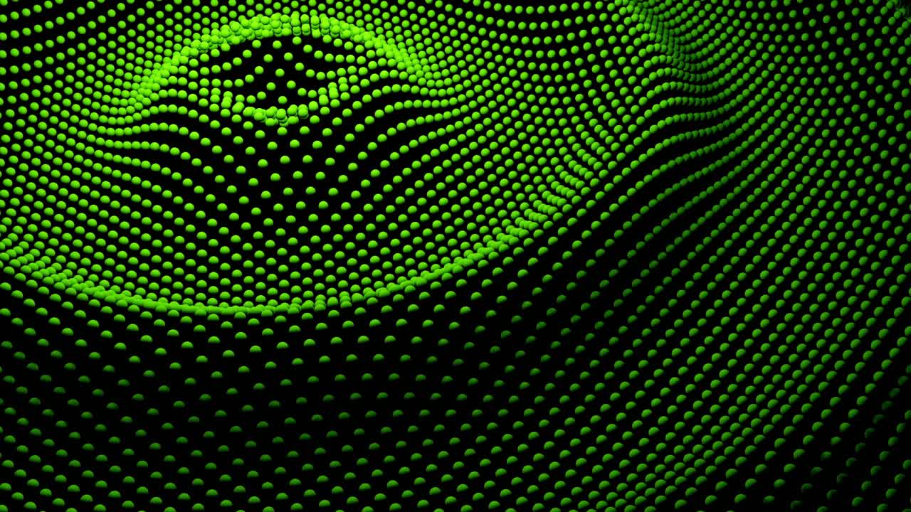 Abstract Green Dots Background