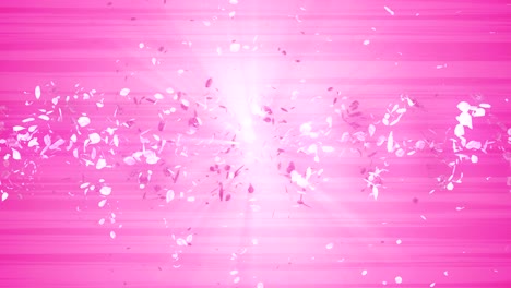 espiral partícula brillante de las flores de cerezo. patrón sakura. baile de cerezo japonés. vórtice de pétalos rosados. animación de bucle abstracto.